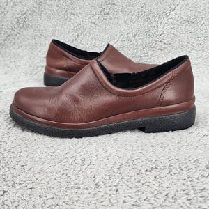 Rieker Women's Loafers Sz 7 38 Brown Leather Comfort Granny Shoes CottageCore
